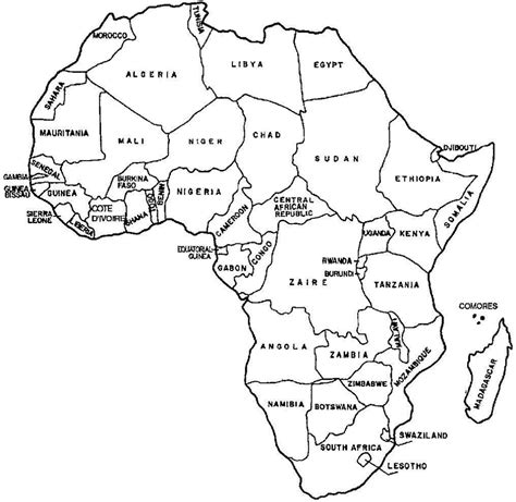 Africa Outline Map Printable Printable Maps