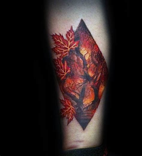 50 Fall Tattoos For Men Autumn Ink Design Ideas