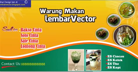 Download Banner Warung Makan Cdr Lembar Vector