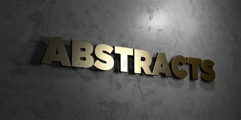 Abstracts Gold Text On Black Background 3d Rendered Royalty Free