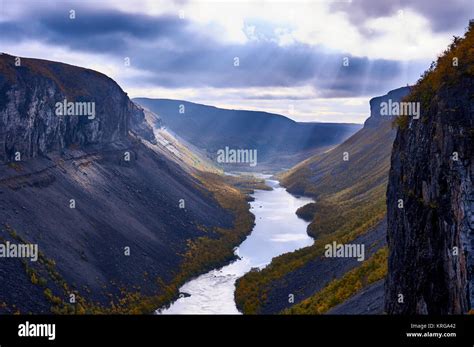 Sautso Or Alta Canyon Alta Finnmark Norway Stock Photo Alamy