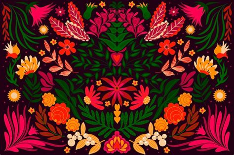Free Vector Flat Design Colorful Mexican Background Theme