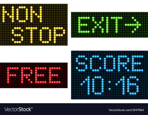 Digital Information Board Set Royalty Free Vector Image