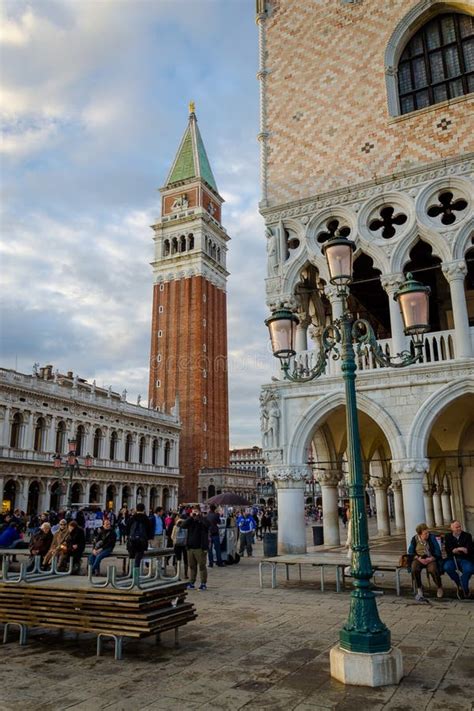 Piazza San Marco With The Basilica Of Saint Mark And The Bell Tower Of