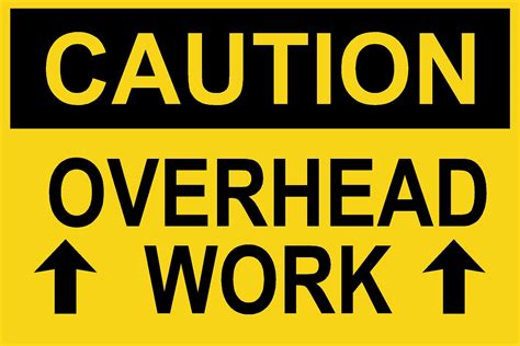 Overhead Work Signs Printable Danger Overhead Work Floorboss Xl Free
