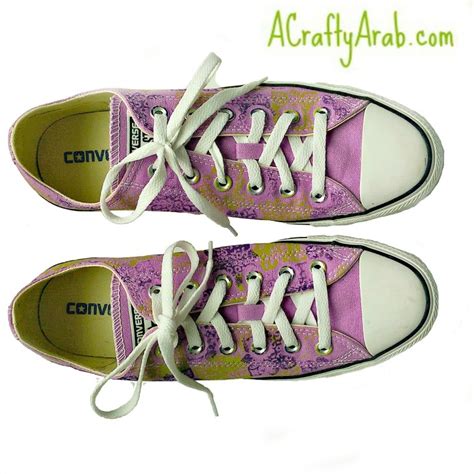 Stamped Mosaic Shoes Tutorial A Crafty Arab