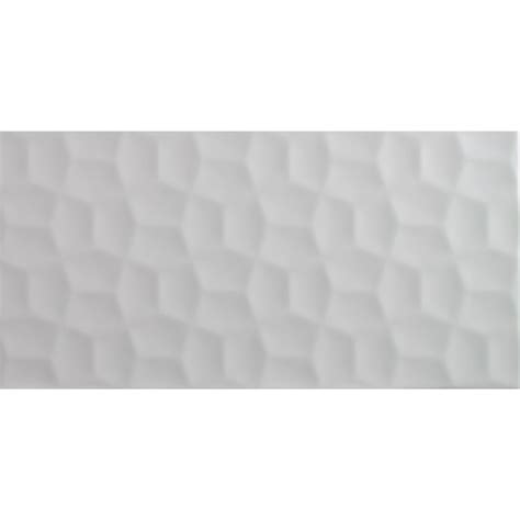 Adella Viso White 12x24 Satin 3d Matte Ceramic Tile