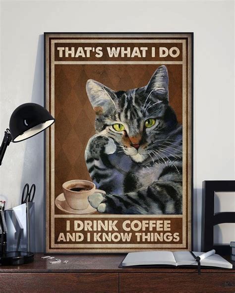 funny coffee cat that s what i do i drink coffee and i etsy