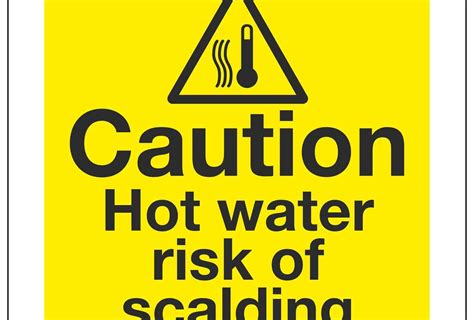 Caution Hot Water Risk Of Scalding Linden Signs And Print