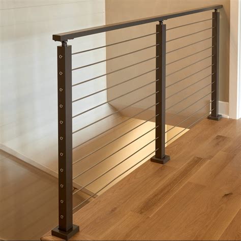 Stainless Steel Rod Railing With Aluminum Posts And Handrail