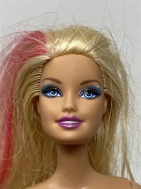 mattel barbie doll for play ooak creations lot 35 blonde hair pink streaks 9 99 picclick