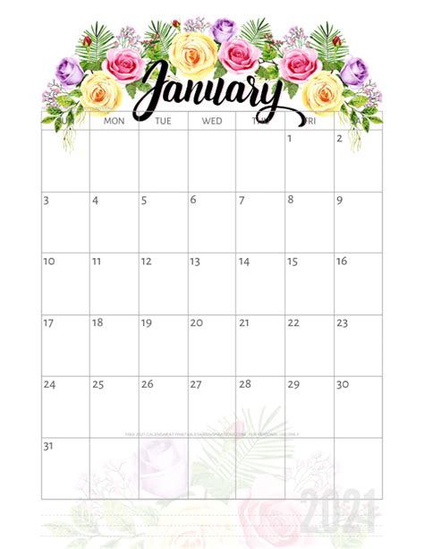 2024 Free Printable Pretty Calendars Printables And Inspirations