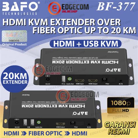 Bafo Hdmi Kvm Extender Fo Fiber Optic Up To Km Bf Lazada Indonesia