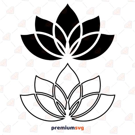 Lotus Flower Svg Lotus Vector Clipart Files Digital Download Premiumsvg
