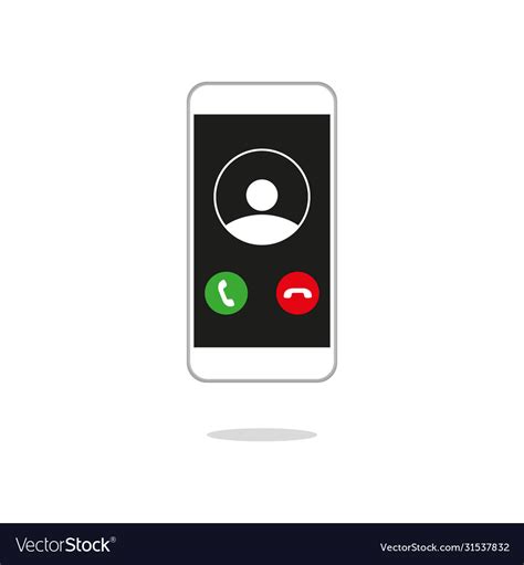 Generic Incoming Phone Call Screen User Interface Vector Image
