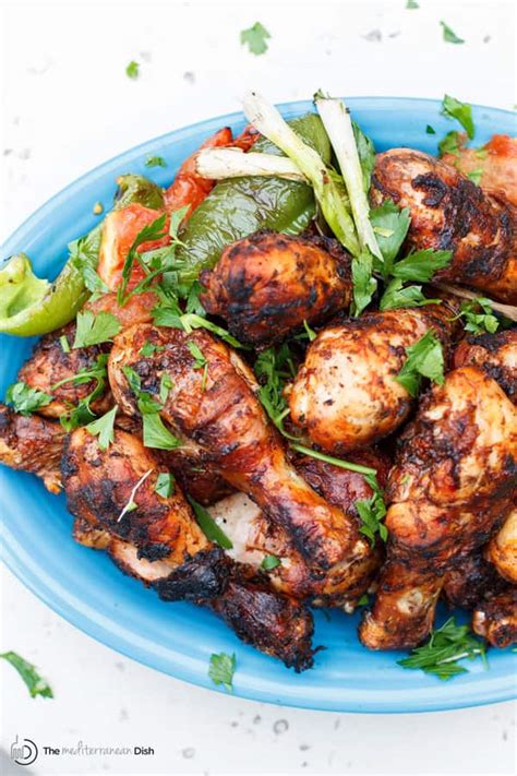 Marinate strips of skinless chicken breast in a large resealable plastic bag before hitting the grill. Grilled Chicken Drumsticks with Garlic-Harissa Marinade