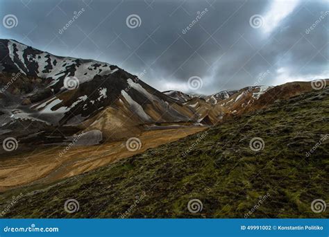 Iceland Landmannalaugar Zdjęcie Stock Obraz Złożonej Z Miejsce 49991002