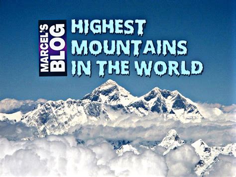 Top 5 Highest Mountains In The World Marcels Blog