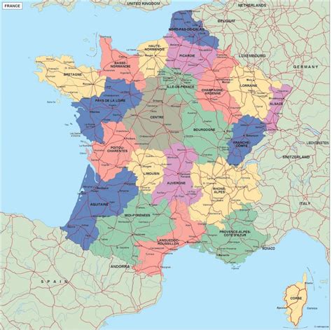 France Political Map Order And Download France Political Map