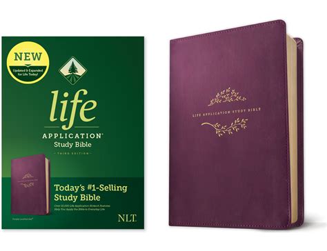 NLT Life Application Study Bible, Third Edition, LeatherLike, Purple