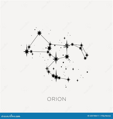 Star Constellation Space Zodiac Orion Vector Stock Vector