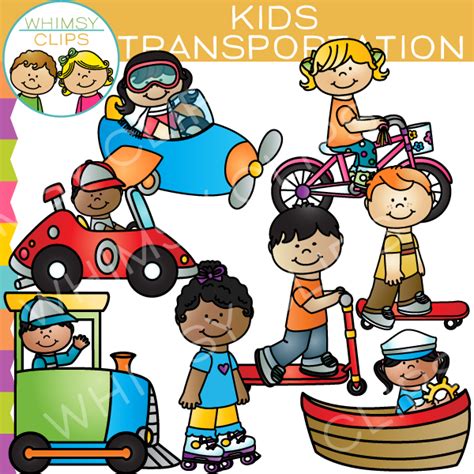 Transportation Kids Clip Art Images And Illustrations Whimsy Clips