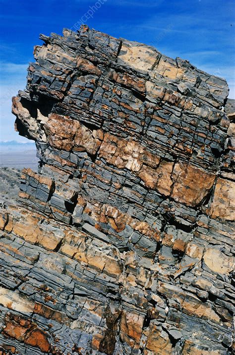 Bedded Sedimentary Rocks Utah Stock Image C0014231 Science