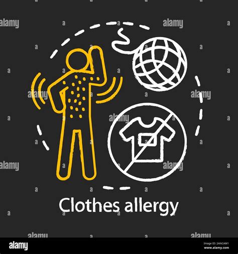 Clothes Allergy Chalk Concept Icon Textile Contact Dermatitis Idea