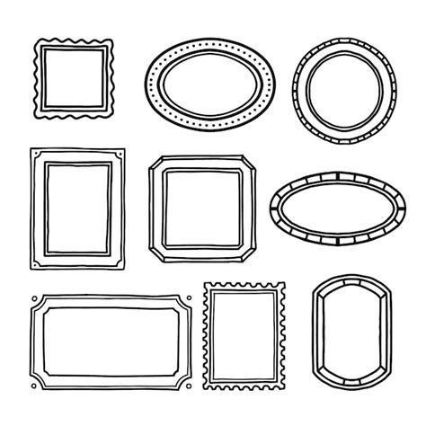 Premium Vector Hand Drawn Doodle Frames Collection