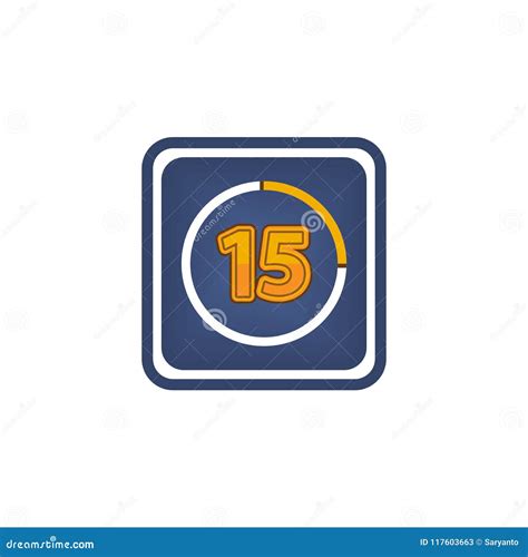 15 Minutes Icons Illustration Of The Required Time Is 15 Minutes Note