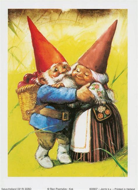 Vintage Art Print 80s David The Gnome And Lisa By Rien Poortvliet David The Gnome Vintage