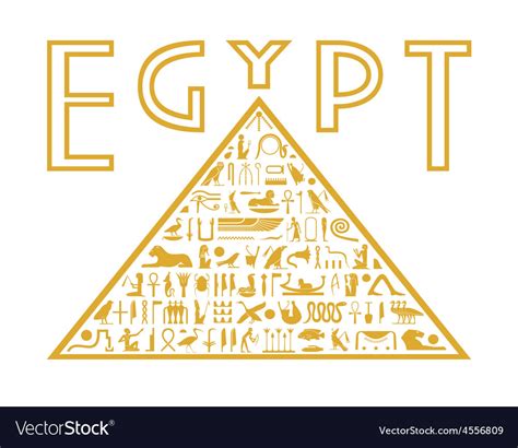 Pyramid Of The Hieroglyphs Royalty Free Vector Image
