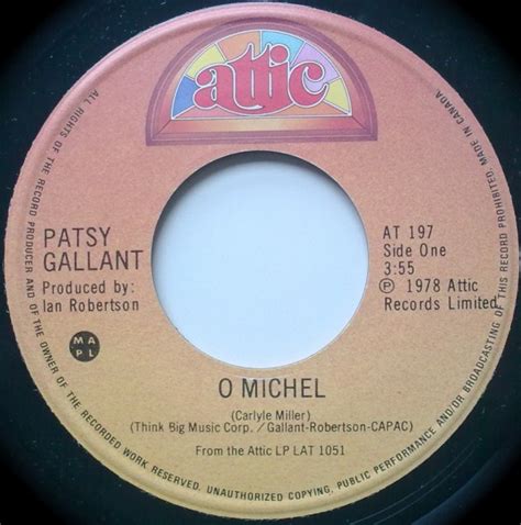 Patsy Gallant O Michel It Ll All Come Around 1978 Vinyl Discogs