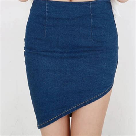 New 2017 Women Summer Package Hip Sexy Fashion Slim Denim Skirt Female Swallowtail Short Jeans