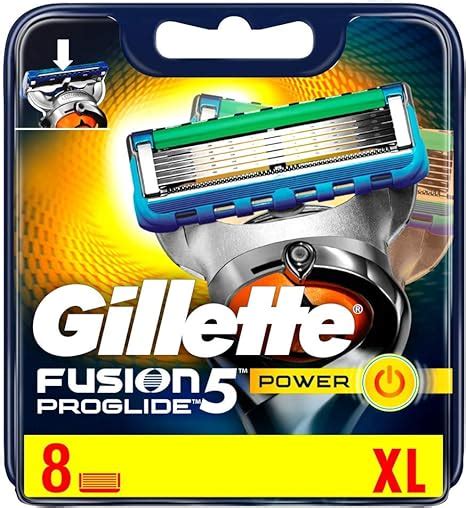 gillette fusion5 proglide power razor blades for men with precision trimmer pack of 8 refill