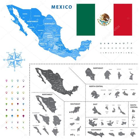 Mapa De Las Regiones De México Representa Un Esquema General De Las