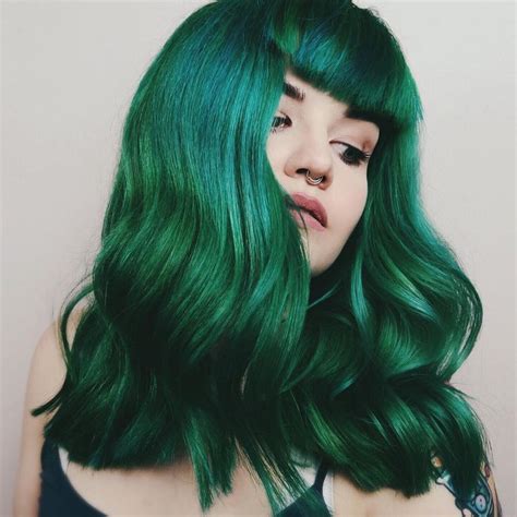 The 25 Best Dark Green Hair Dye Ideas On Pinterest