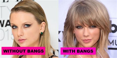 19 Celebs With And Without Bangs