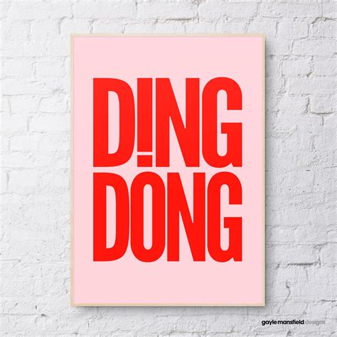 Ding Dong Pale Pinkred Gayle Mansfield Designs