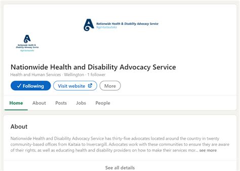 We Are Now On LinkedIn Nationwide Health And Disability Advocacy Service