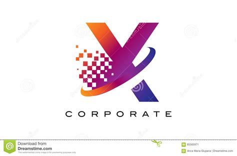 Letter X Colourful Rainbow Logo Design. Stock Vector - Illustration of icon, colourful: 85565971