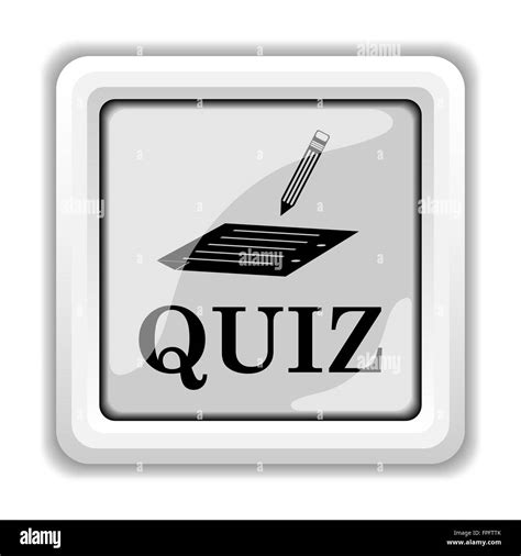 Quiz Icon Internet Button On White Background Stock Photo Alamy