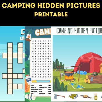 Camping Hidden Pictures Printables By Artnoy Tpt
