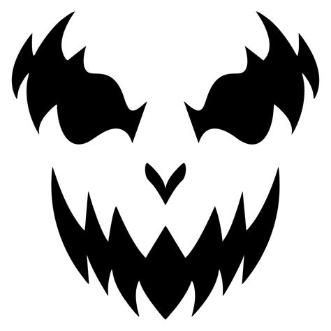 Pumpkin Stencil Scary Face