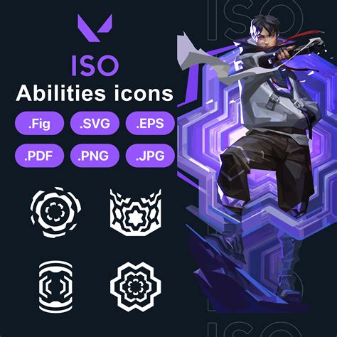 Valorant Iso Agent Abilities Icons Svg Png Eps Pdf Figma Etsy