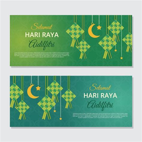 Selamat Hari Raya Banner Hari Raya Aidilfitri Quadratische Flyer