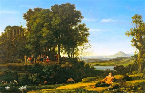 Claude Lorrain Landscape With Apollo And The Muses Landscape Art