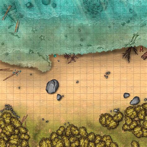 Beach Battle Map Inkarnate Dungeons And Dragons Homebrew D D Dungeons And Dragons Fantasy