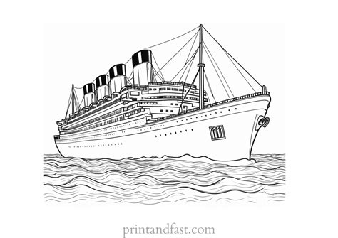 Titanic Coloring Page - Free Printable Titanic Coloring Pages