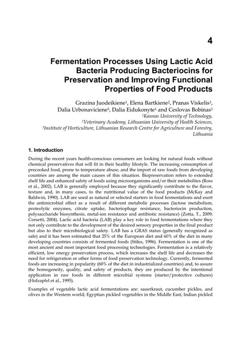 Dear colleagues, humankind and lactic acid bacteria (lab) have cohabited since the dawn of our existence as a species. (PDF) Fermentation Processes Using Lactic Acid Bacteria ...